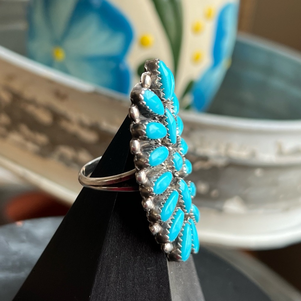 Turquoise Cluster Ring - image 4